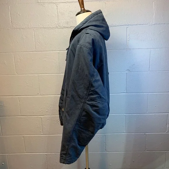 Walls Blizzard Pruf Double Fill Duck Hooded Insulated Jacket Blue Men 2X